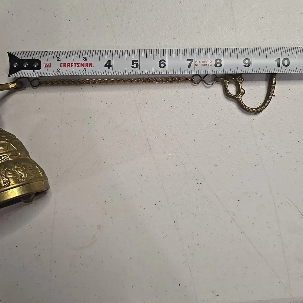 20th Century Antique Brass‎ Monastery/Door Bell With Chain